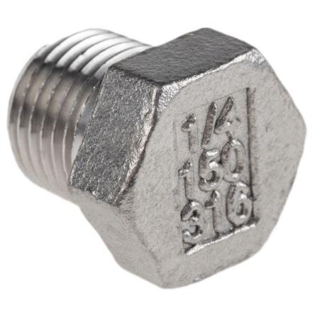 Nerezová spojka trubek Zástrčka 18.034 mm Vnější Šestihran RS PRO 1/4 in