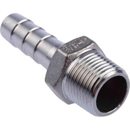 Nerezová spojka trubek Přímý Vsuvka 49.022 mm Vnější Šestihran RS PRO 3/8 in Vnější 10 mm