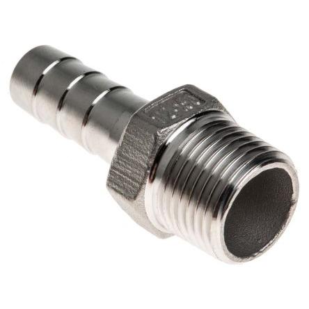 Nerezová spojka trubek Přímý Vsuvka 56 mm Vnější Šestihran RS PRO 1/2 in Vnější 13 mm