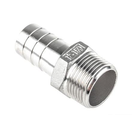 Nerezová spojka trubek Přímý Vsuvka 69 mm Vnější Šestihran RS PRO 1 in Vnější 25 mm