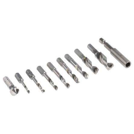 Sada bitů vrtáků, Rychlořezná ocel, počet kusů: 11 Otáčecí EXACT Kov, max. velikost: 10 mm, min. velikost: 3 mm