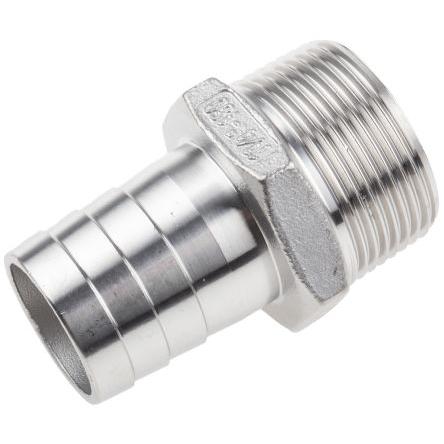 Nerezová spojka trubek Přímý Vsuvka 70 mm Vnější Šestihran RS PRO 1-1/4 in Vnější 32 mm