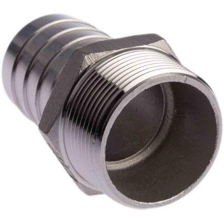Nerezová spojka trubek Přímý Vsuvka 80 mm Vnější Šestihran RS PRO 1-1/2 in Vnější 40 mm