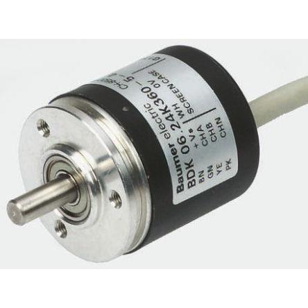 Přírůstkový kodér, řada: BDK Optické HTL/Push Pull 30V dc 12000 rpm 360 ppr Pevný IP42 Baumer 5 mm