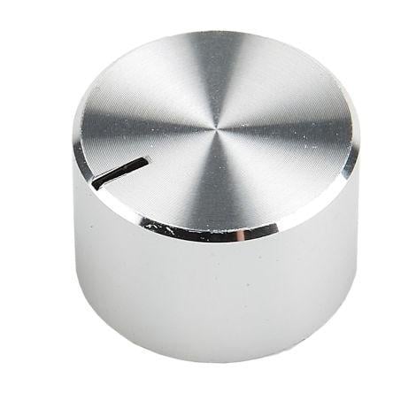 Knoflík potenciometru Stříbrná 18 mm Průměr knoflíku, barva ukazatele: Stříbrná barva ukazatele 6.4 mm hřídel RS PRO