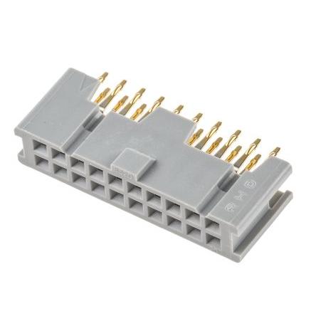 Patice PCB, řada: 8500, orientace těla: Rovný, rozteč: 2.54 mm Deska-deska, počet kontaktů: 20, počet řad: 2, Průchozí