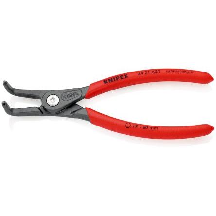 Kleště na pojistné kroužky, celková délka: 165mm 1, Elektrická ocel, Chrom-vanadová ocel Knipex Ohnutý nos