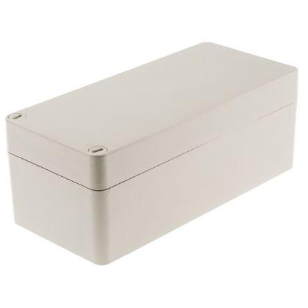 RS PRO Nástěnná krabice IP66 Plast vyztužený sklem Šedá 120 mm 100 mm 260 mm