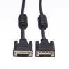 Roline, A: Vnější Duální propojení DVI-D, B: Vnější DVI-D 3 m Kabel DVI, Černá, Polyvinylchlorid