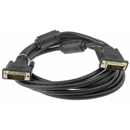 Roline, A: Vnější Duální propojení DVI-D, B: Vnější DVI-D 3 m Kabel DVI, Černá, Polyvinylchlorid