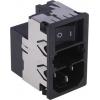 Schurter Konektor IEC 6A, řada: KFM C14 Vnější, Zacvakávací montáž 5 x 20 mm, 250V ac 2 póly, 50Hz, 60 Hz Pájecí, 85 °C