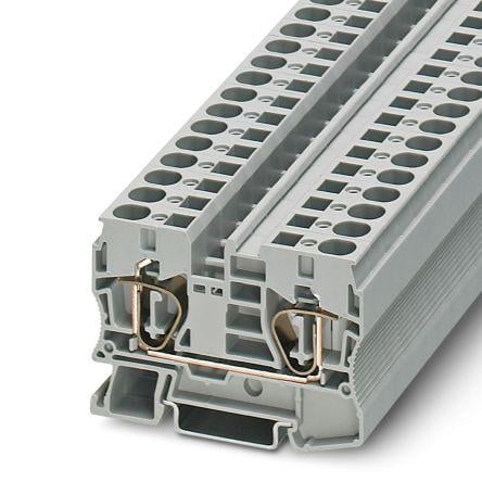 Phoenix Contact Napájení přes svorkovnici 3036110, řada: ST 10, 550V Šedá 1.5mm², 16 mm² 2 Pružinová klec IECEx/ATEX