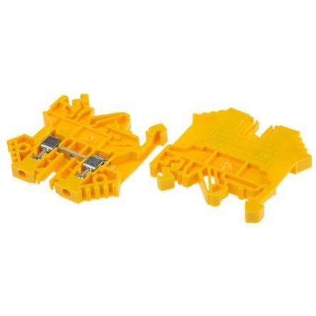 RS PRO Svorkovnice pro montáž na lištu DIN, 800V Žlutá 0.2mm², 2.5 mm² 1 Šroubová