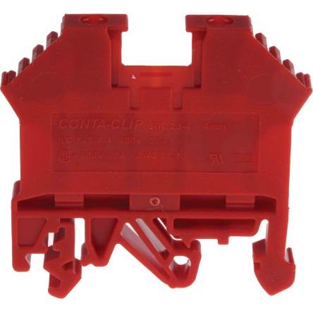 RS PRO Svorkovnice pro montáž na lištu DIN, 800V Červená 0.2mm², 4 mm² 1 Šroubová