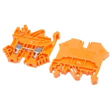 RS PRO Svorkovnice pro montáž na lištu DIN, 800V Oranžová 0.2mm², 2.5 mm² 1