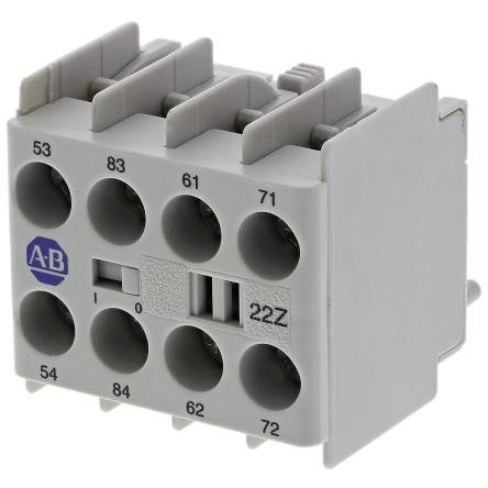 Allen Bradley Blok pomocných kontaktů 2 NC/2 NO 4 Zaklapávací montáž, rozsah: 100K s Šroub 10 A 690V