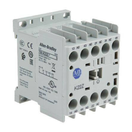 Allen Bradley 2 NO Stykač napětí ve vinutí 230V ac 4pólový 10 A 690V ac s 2 NC kontakty 230V ac, rozsah: 700K 4P