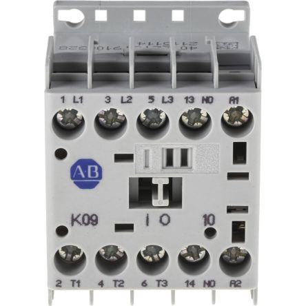Allen Bradley 1 NO Stykač napětí ve vinutí 24V dc 3pólový 9 A 690V ac 4 kW s 3 NO kontakty 24V dc Řízení motoru,