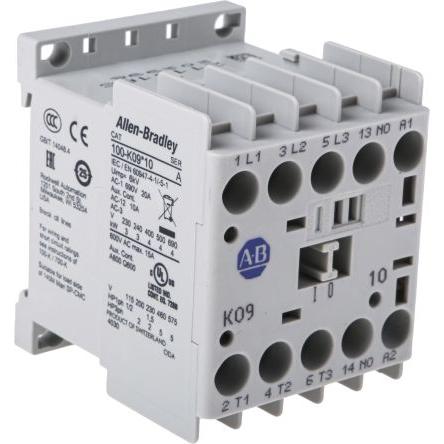 Allen Bradley 1 NO Stykač napětí ve vinutí 24V dc 3pólový 9 A 690V ac 4 kW s 3 NO kontakty 24V dc Řízení motoru,