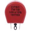 Potenciometr, průměr hřídele: 6.35 mm 1otáčkový, řada: TW 10 kΩ 10 % 1 W TW1103KA Rotační, Montáž do panelu 1 TE