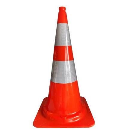 Bílá, Oranžová 750 mm Polyvinylchlorid RS PRO Dopravní kužel