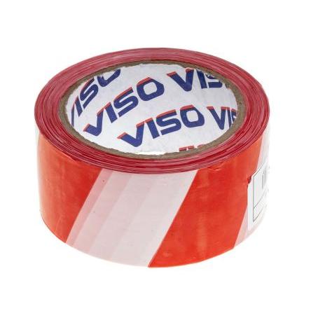 Bariérová páska, Červená, Bílá Vysokohustotní polyetylén 0.02 mm 50mm, délka: 100 m RS PRO
