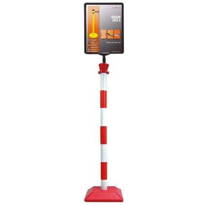Červená, Bílá výška 1.3 m Polyvinylchlorid, šířka: 280mm RS PRO