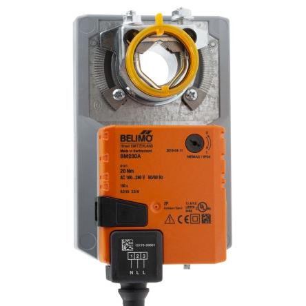 Belimo Pohon klapky 20 Nm Otevřít/Zavřít 240V ac
