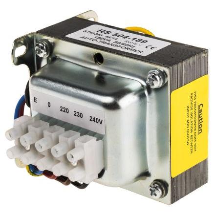 Transformátor pro automobil 150 VA, primární napětí: 240 V ac Zapouzdřený, sekundární napětí: 115 V ac, Svorkovnice, RS