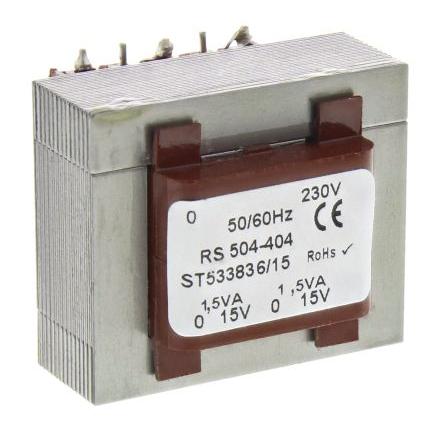 RS PRO Transformátor PCB, sekundární napětí: 6 to 15 V ac, počet výstupů: 2 Průchozí otvor 82 % 20 VA