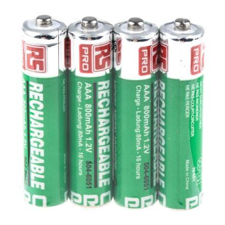 Nabíjecí baterie AAA RS PRO 1.2 V Nikl-metal-hydrid HR03 800 mAh RS PRO