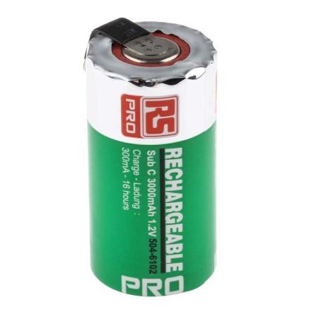 Nabíjecí baterie 1.2 V NiMH 3 Ah RS PRO 22.7 mm