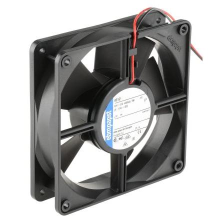 ebm-papst Axiální ventilátor, řada: 4300, průtok vzduchu: 170 m³/h 5 W 12V dc 420 mA IP68 119 mm 119mm 32 mm