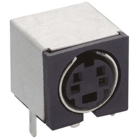 Lumberg Zásuvka DIN, řada: TM-0508, počet kontaktů: 4, velikost: Miniature, 100V ac, orientace těla: Pravý úhel 1A,