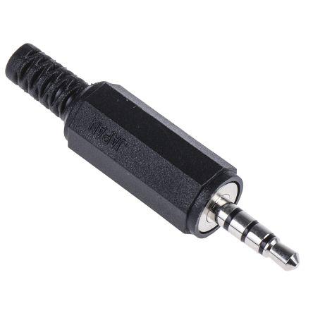 Lumberg Konektor jack, Kabel, Stereo, Pájecí Vnější, 3.5 mm 4 1A barva Černá, orientace těla: Rovný, materiál kontaktu: