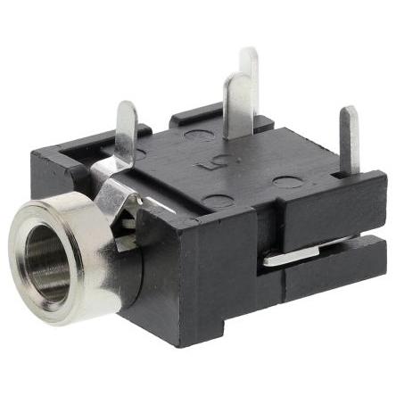 Lumberg Konektor jack, Průchozí otvor, Stereo, Pájecí Vnitřní, 3.5 mm 4 1A barva Černá, orientace těla: Pravý úhel,