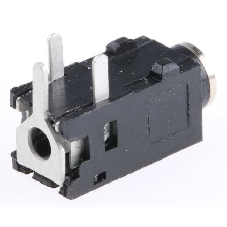 Lumberg Konektor jack, Průchozí otvor, Stereo, Pájecí Vnitřní, 2.5 mm 4 500mA barva Černá, orientace těla: Pravý úhel,