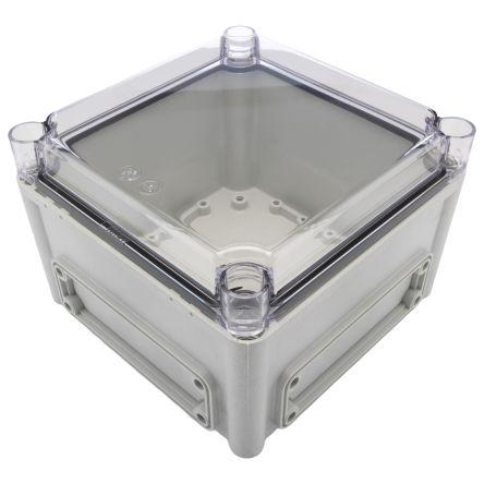 Fibox Pouzdro, řada: EK IP66, IP67 Nestíněný S přírubou barva Šedá IK08 barva Průhledné Polykarbonát 190 mm 130 mm 190