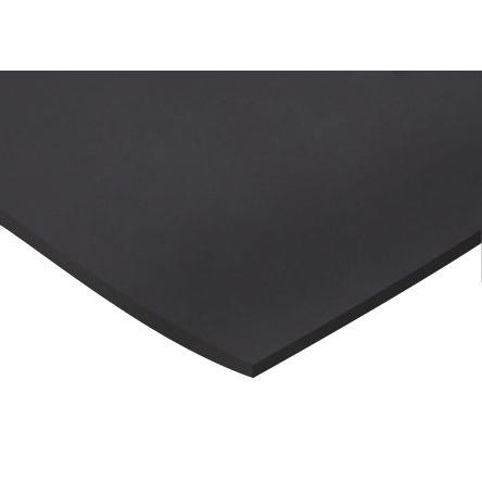 RS PRO Pryžová deska barva Černá, délka: 600 mm, šířka: 600mm, tloušťka: 1.5 mm, 204 °C