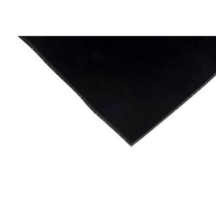 RS PRO Pryžová deska barva Černá, délka: 1 m, šířka: 600mm, tloušťka: 3 mm, 70 °C