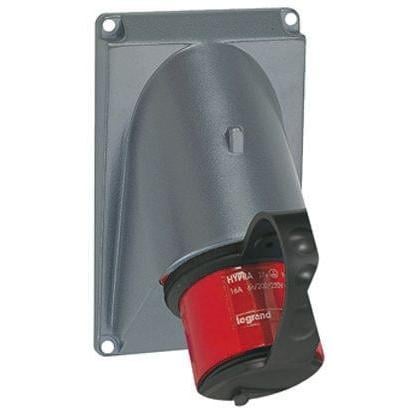 Legrand Průmyslová zásuvka, IP44, Panel barva Červená, 32A, 400V