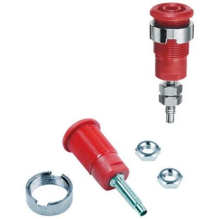 Staubli Zásuvka na banánky, 4 mm, 1000V, 32A, Žlutá, Vnitřní Pájecí, materiál kontaktu: Mosaz, délka: 38.5 mm, pokovení