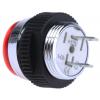 Indikátor pro montáž do panelu Prominentní barva Červená, 12V, 14 V Signal Construct, IP67