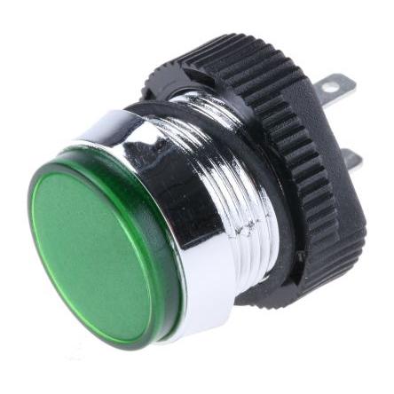 Indikátor pro montáž do panelu Prominentní barva Zelená, 24V, 28 V Signal Construct, IP67