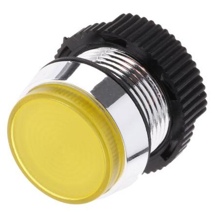 Indikátor pro montáž do panelu, řada: SKCD Žlutá, typ žárovky: LED Jazýček Signal Construct 28V 16 mm, IP67