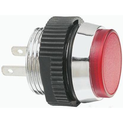 Indikátor pro montáž do panelu, řada: SKCD Červená, typ žárovky: LED Jazýček Signal Construct 28V 16 mm, IP67