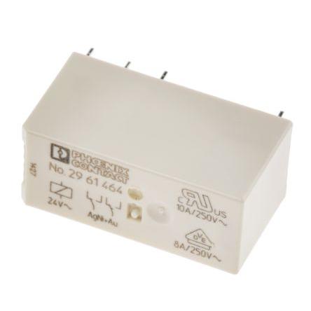 Phoenix Contact Výkonové relé DPDT Montáž na plošný spoj 10A 24V ac REL-MR- 24AC/21-21AU