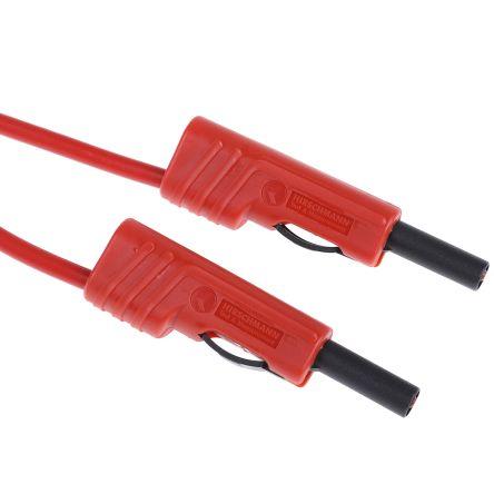 Hirschmann Test & Measurement Zkušební kabel s konektorem, Červená 16A, délka kabelů: 1 m, 30 V ac, 60V dc, úroveň