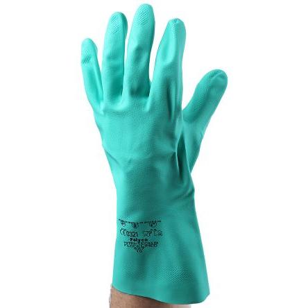 Polyco Healthline Pracovní rukavice EN 374 Chemické látky Zelená CE, EN 388 Nitril 4 1 0 Nitril Ne Ne 10
