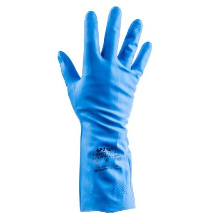 Polyco Healthline Pracovní rukavice EN 374 Chemické látky Modrá CE, EN 388 Nitril 4 1 0 Nitril Ne Ne 8